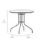 Flash Furniture Bellamy 31.5'' Silver Round Tempered Glass Metal Table TLH-070-2-SV-GG - alternate 2